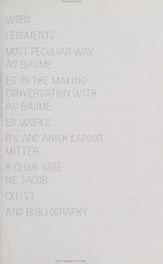 Anish Kapoor - past, present, future [Institute of Contemporary Art, Boston, 30 May - 7 September 2008]