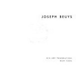 Joseph Beuys [October 9,1987 through June 19,1988]