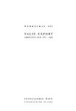 Valie Export, Arbeiten von 1971 - 1998