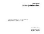 Artavazd Peleschjan: Unser Jahrhundert ; Ausstellung der Ursula Blickle Stiftung (22. Februar 2004 bis 28. März 2004) und der Kunsthalle Wien (2. April 2004 bis 25. April 2004)