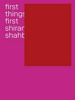 Shirana Shahbazi: first things first