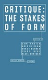 Critique: the stakes of form