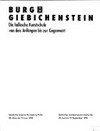 Burg Giebichenstein: die hallesche Kunstschule von den Anfängen bis zur Gegenwart ; Staatliche Galerie Moritzburg Halle, 20. März bis 13. Juni 1993 ; Badisches Landesmuseum Karlsruhe, 25. Juni bis 12. September 1993 ; [Ausstellung Burg Giebichenstein, Die Hallesche Kunstschule von den Anfängen bis zur Gegenwart ]